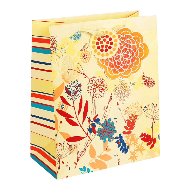 Bolsa de regalo con flores de mariposa para mamá