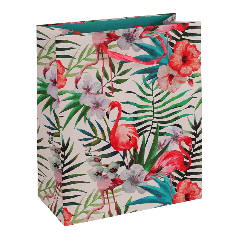 Bolsa de regalo para el día de la madre de papel con estampado floral con clase