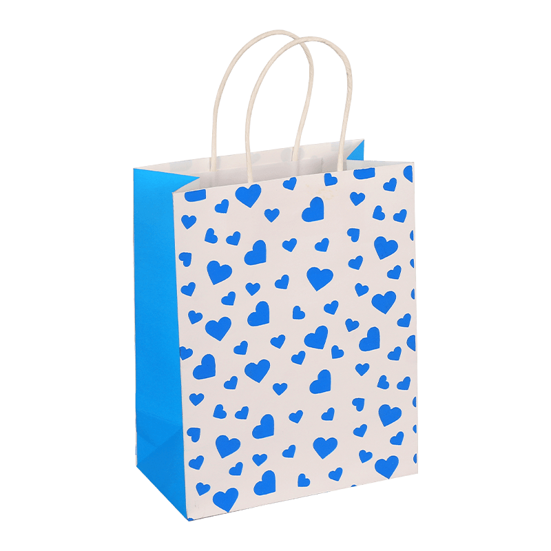 Bolsa de regalo de papel para el día de San Valentín con corazón de amor