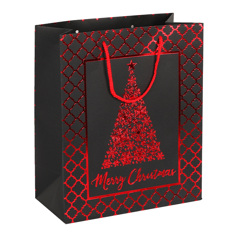 Bolsa de regalo de papel de aluminio de árbol de Navidad multicolor