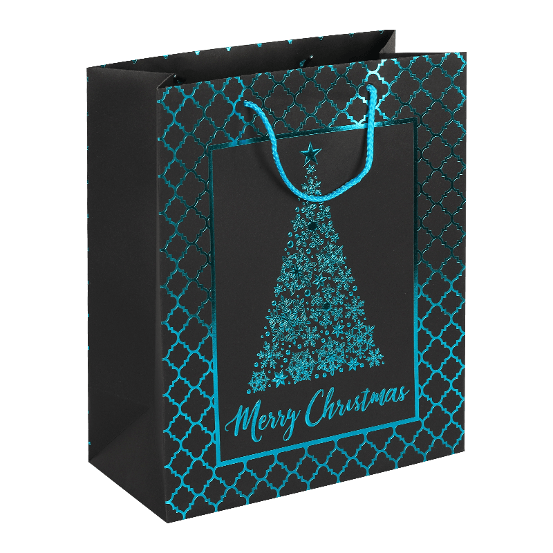 Bolsa de regalo de papel de aluminio de árbol de Navidad multicolor