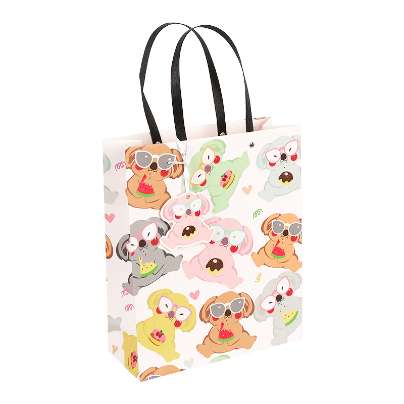 Bolsa De Regalo Para Bebé De Papel Con Animales Lindos Graciosos