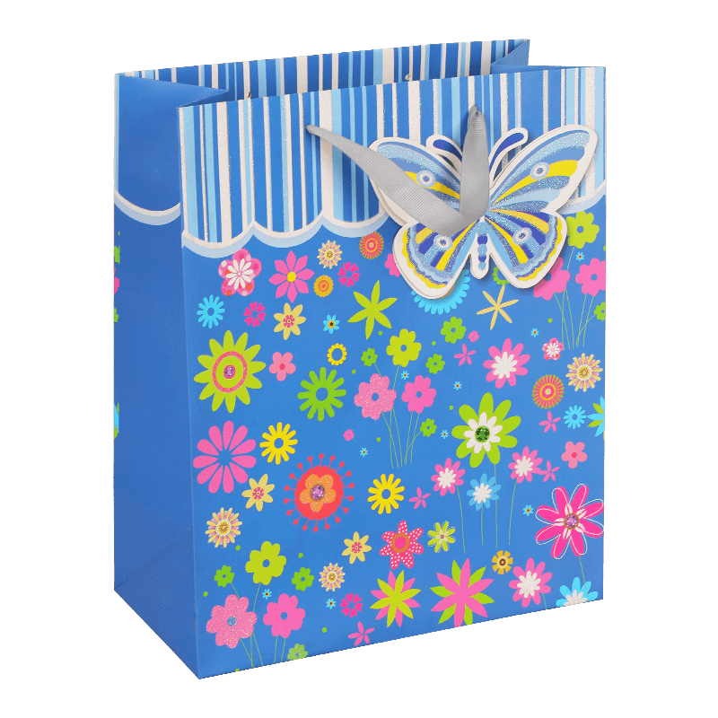 Bolsa de regalo con diseño de flores de mariposa para niños