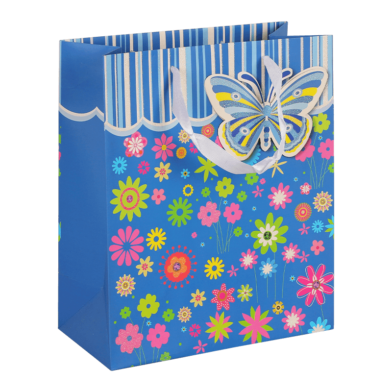 Bolsa de regalo con diseño de flores de mariposa para niños