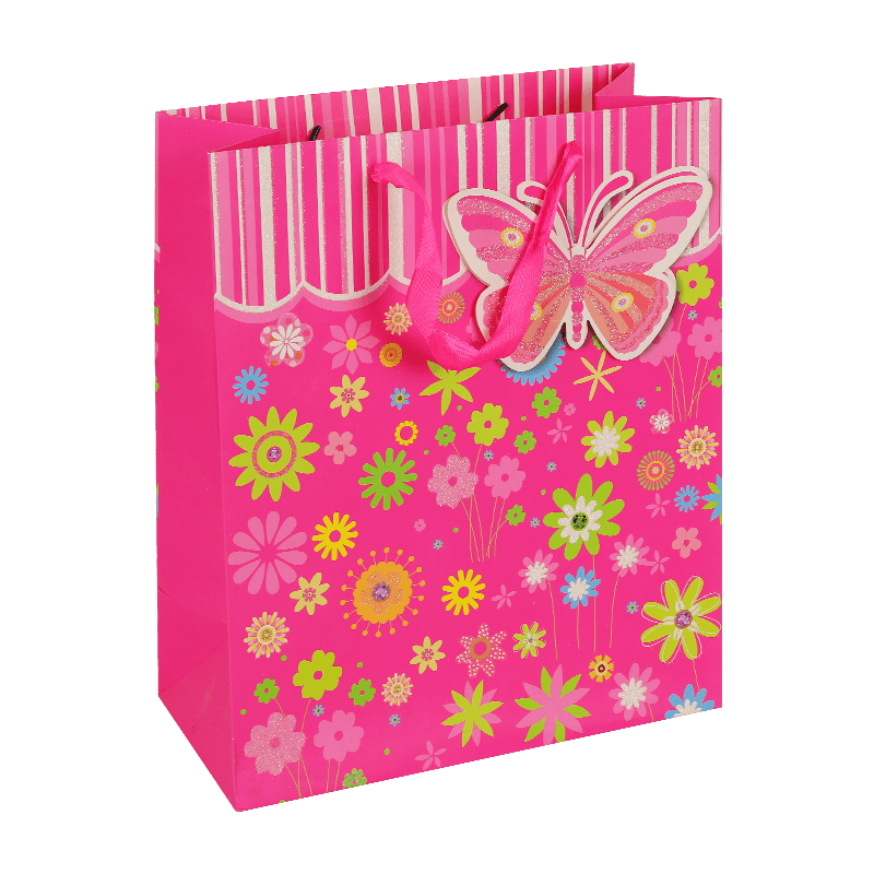 Bolsa de regalo con diseño de flores de mariposa para niños