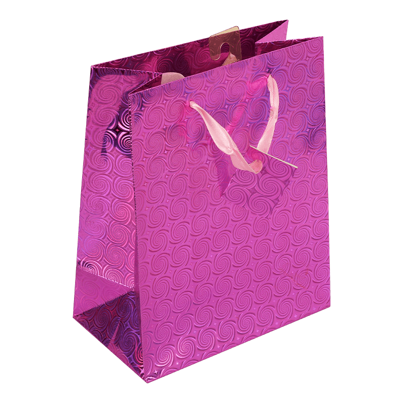 Bolsa de regalo de papel holográfico multicolor