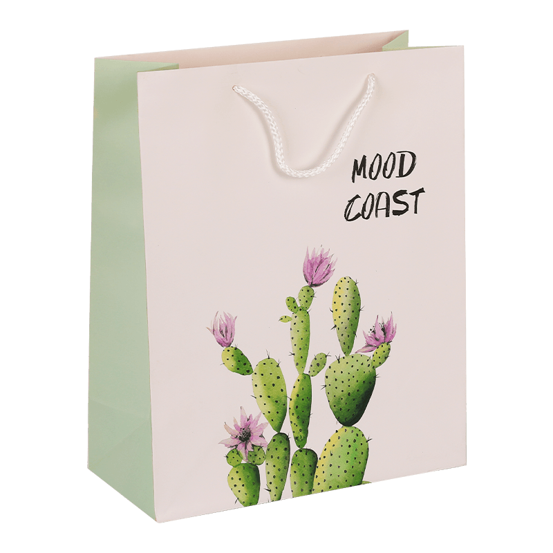 Bolsa Para Regalos Flor de cactus del desierto de acuarela verde