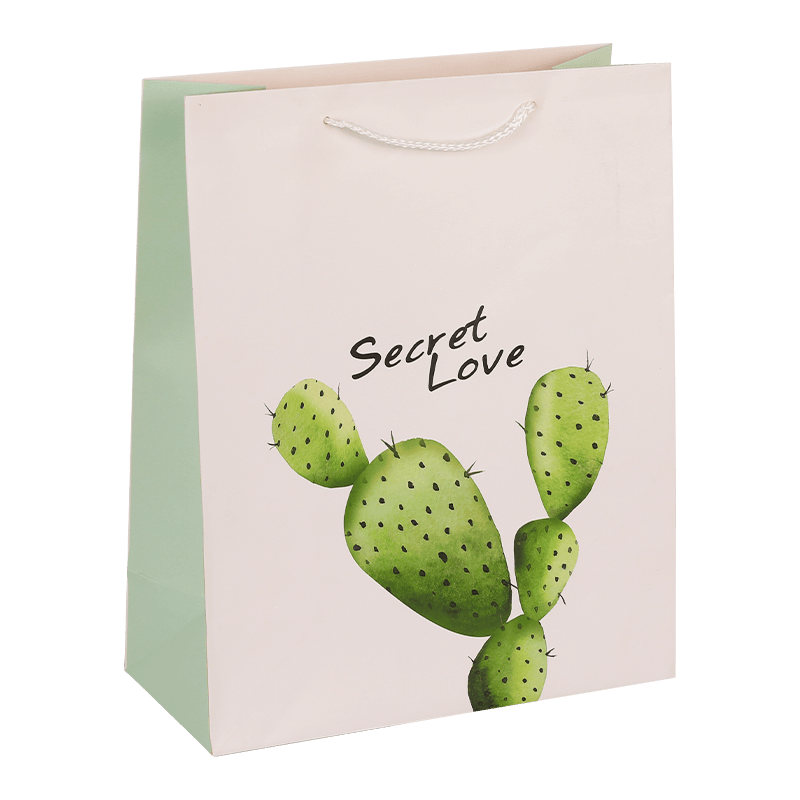 Bolsa Para Regalos Flor de cactus del desierto de acuarela verde