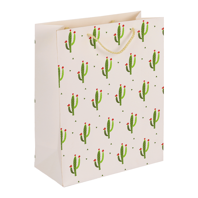 Bolsa Para Regalos Flor de cactus del desierto de acuarela verde