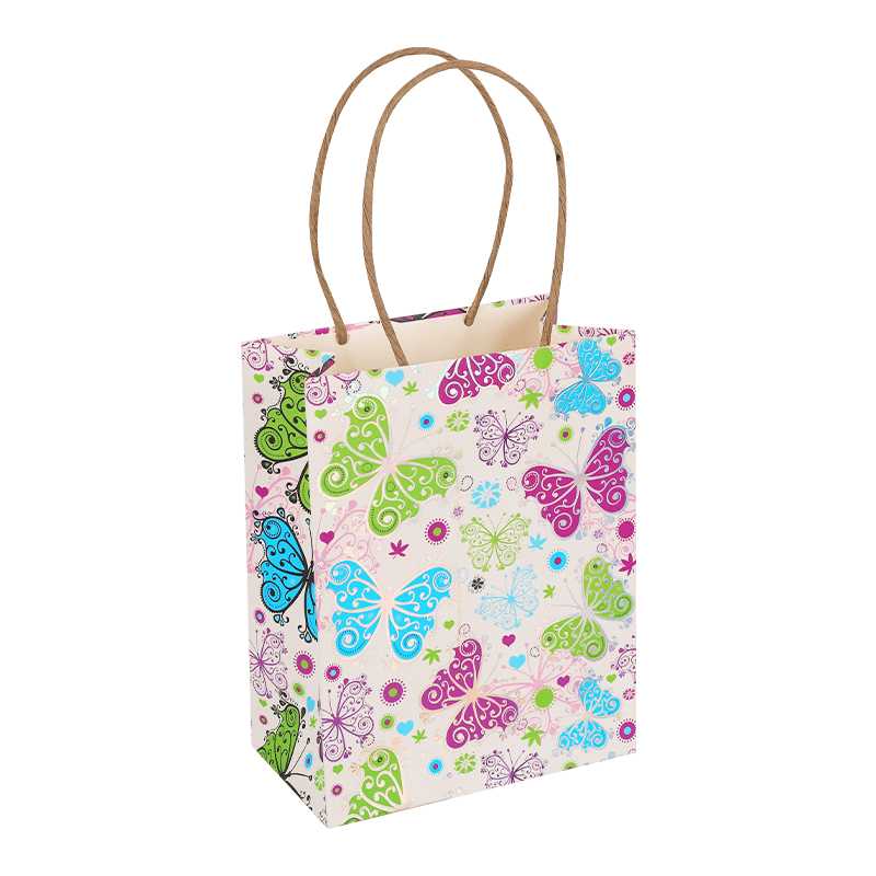 Bolsa de regalo de papel Kraft impresa de colores grandes