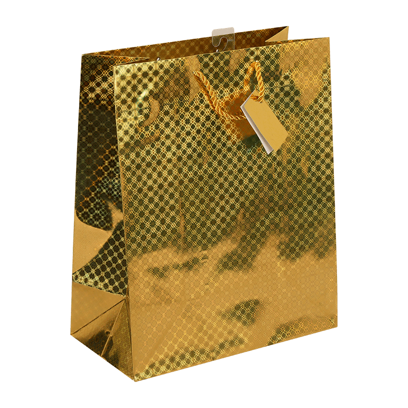 Bolsa de regalo de papel holográfico multicolor