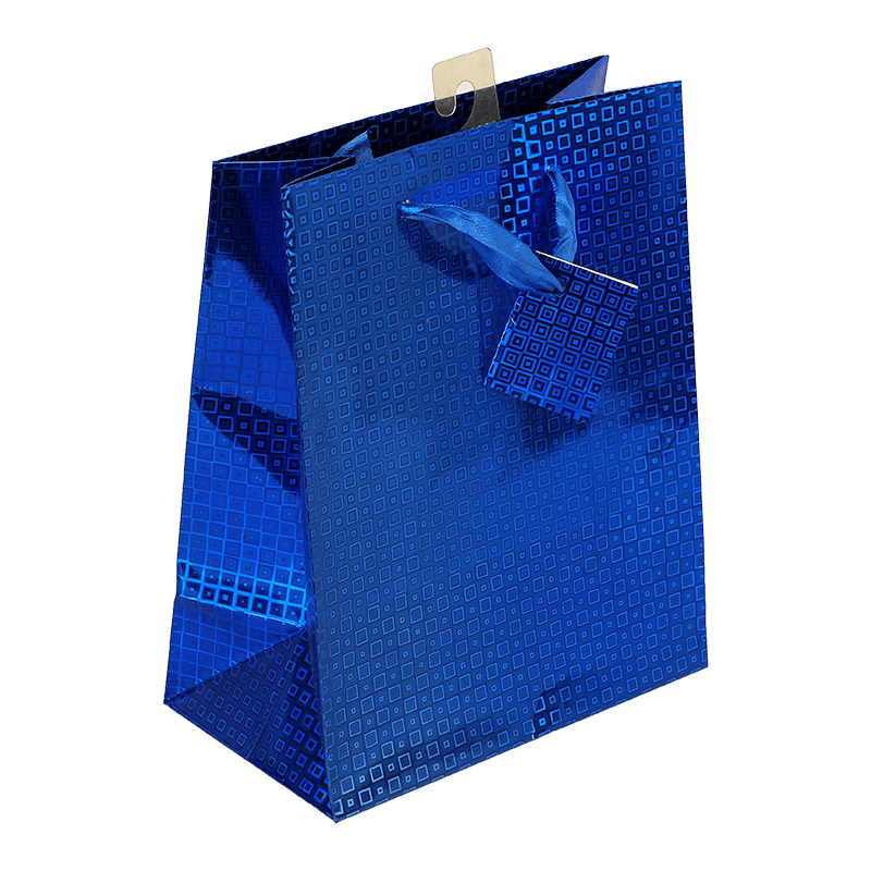 Bolsa de regalo de papel holográfico multicolor