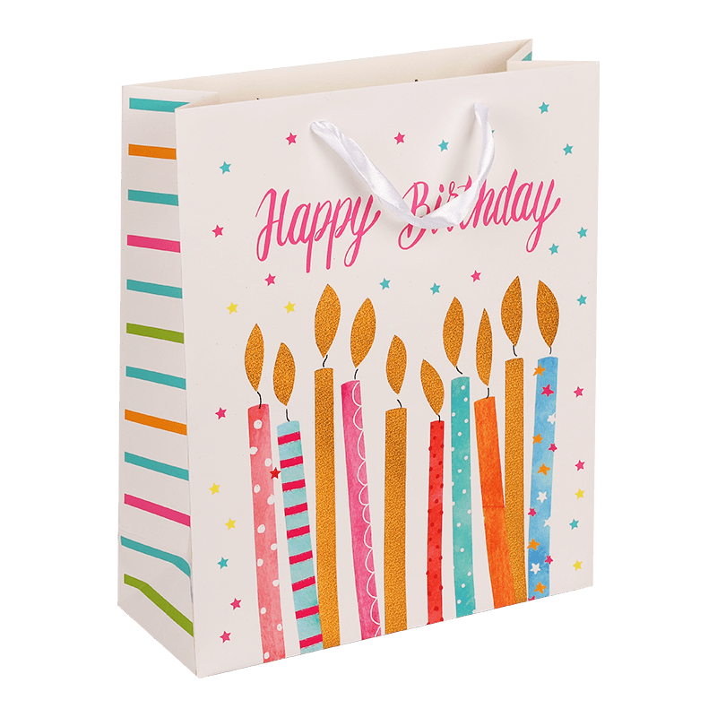 Bolsa De Regalo Celebraciones Velas Feliz Cumpleaños