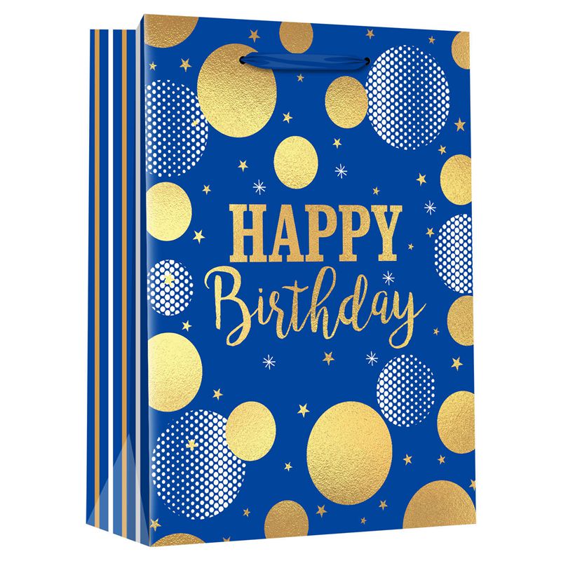 El ODM imprimió los bolsos geométricos del favor del papel del diseño del círculo del feliz cumpleaños