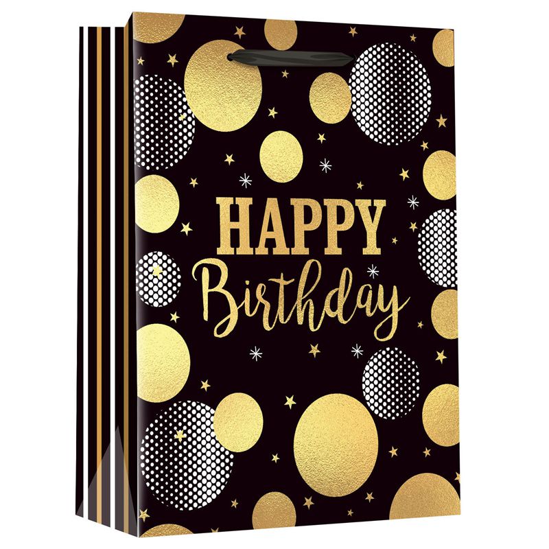 El ODM imprimió los bolsos geométricos del favor del papel del diseño del círculo del feliz cumpleaños