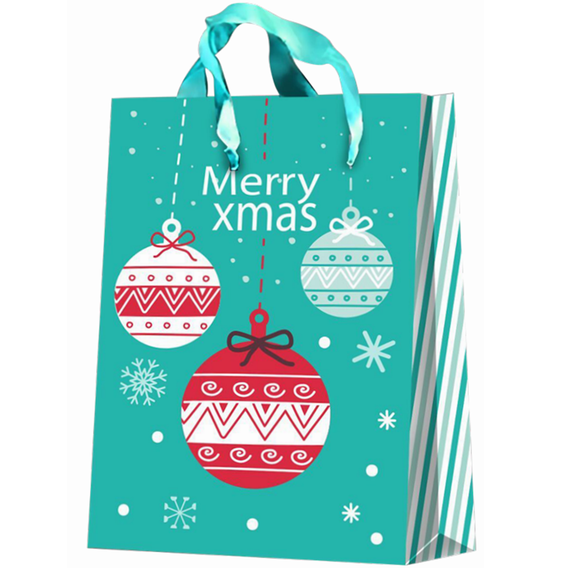 Bolsas de papel de regalo de árbol de Navidad impresas en fábrica