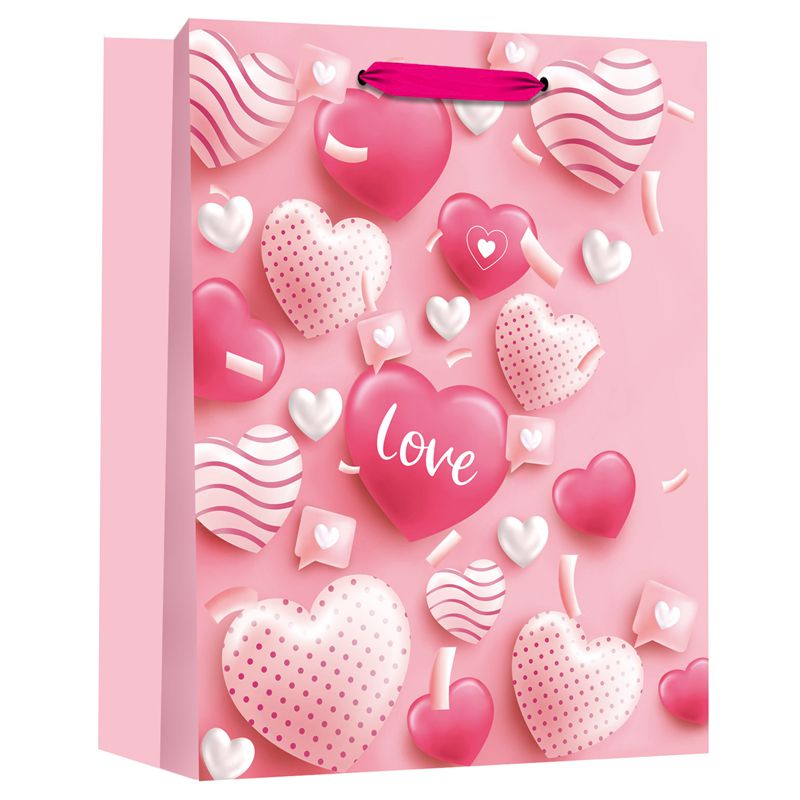 Bolsas de papel impresas al por mayor del regalo del chocolate del amor del día de tarjeta del día de San Valentín